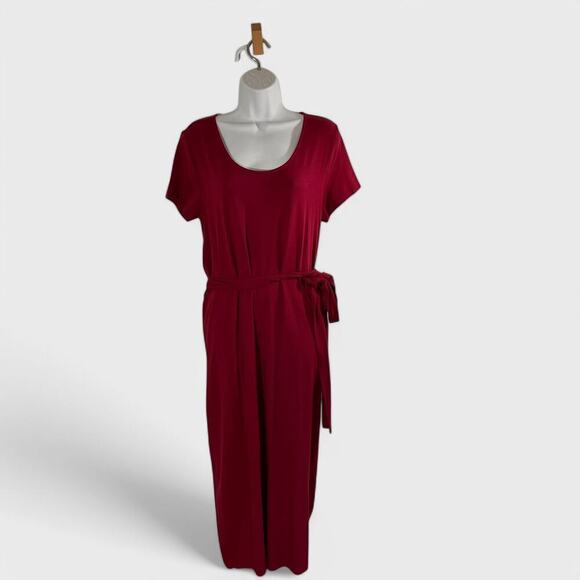 Peruvian Connection Raspberry Knit Midi Dress L NWT - Picture 3 of 9
